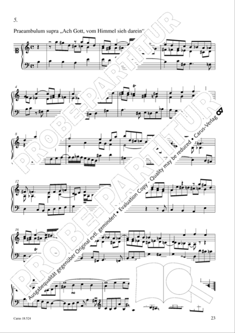 Chorale arrangements. First part of the Clavier-Ubung Collection / Songbook scores gallery preview page 24