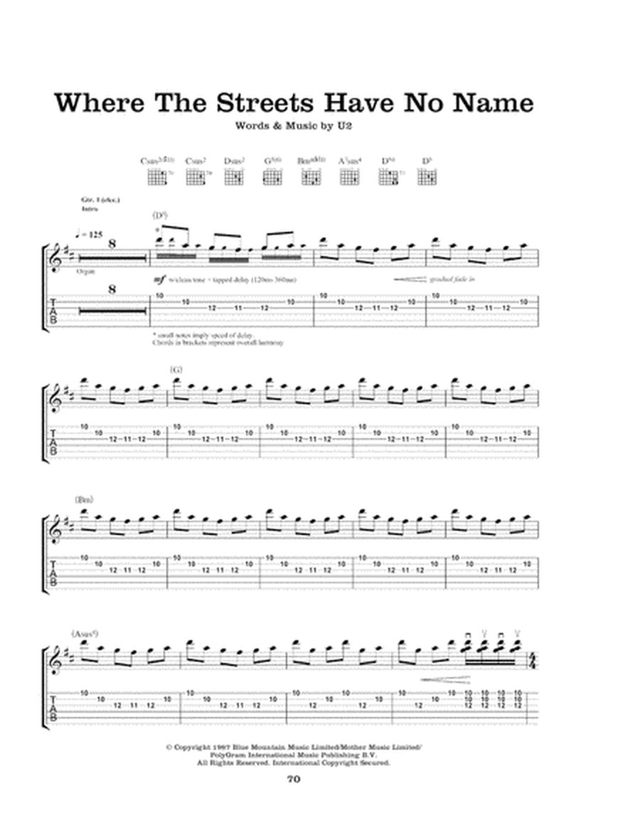 Where The Streets Have No Name