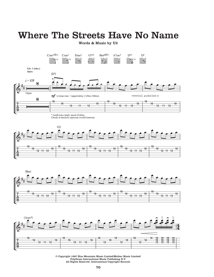 Where The Streets Have No Name