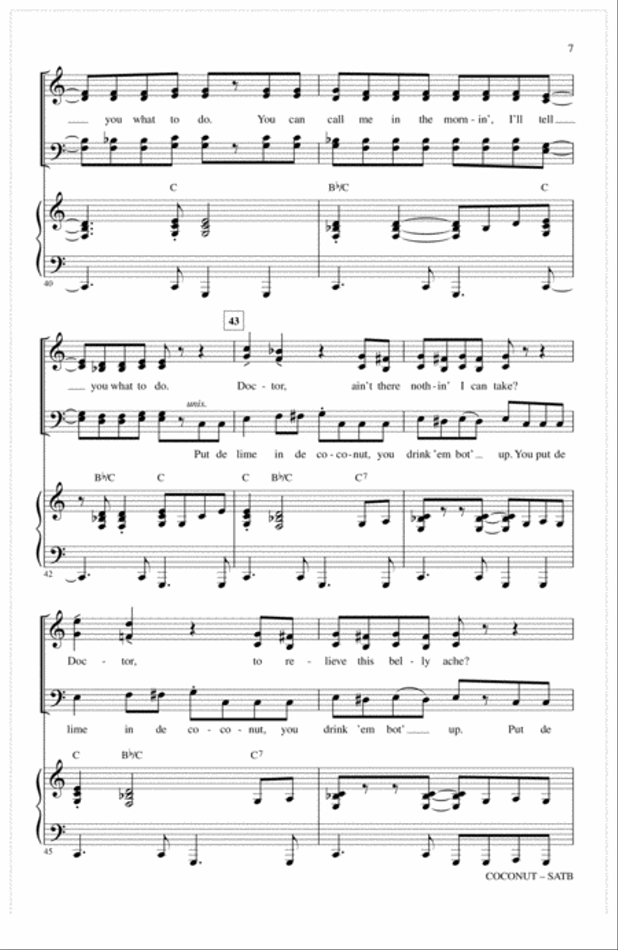 Coconut Coconut 4-Part scores gallery preview page 6