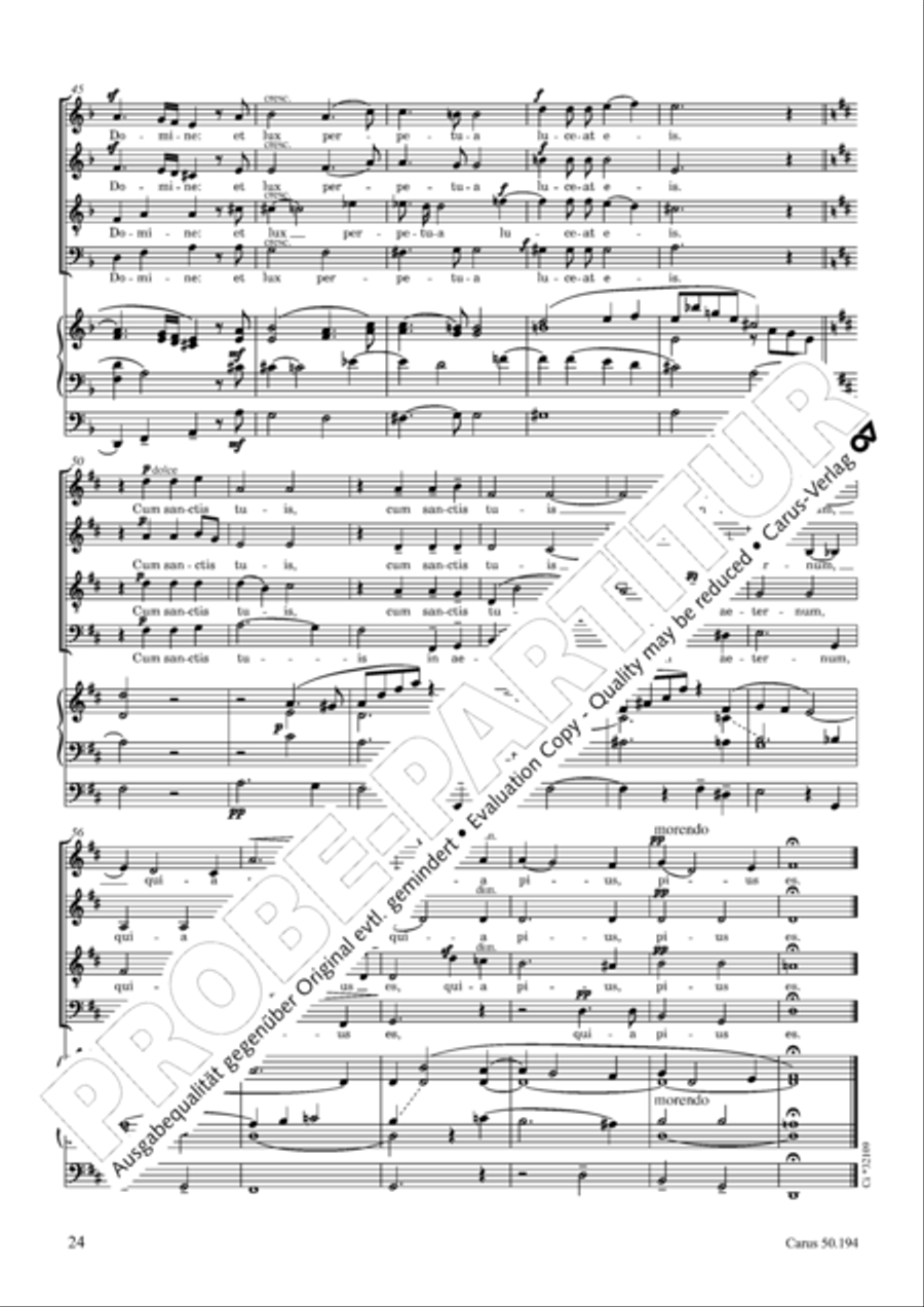 Requiem in D minor 4-Part scores gallery preview page 25