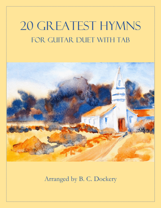 Book cover for 20 Greatest Hymns for Guitar Duet with TAB