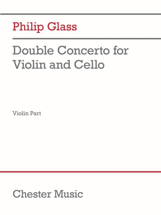 Book cover for Double Concerto for Violin and Cello (violin part)