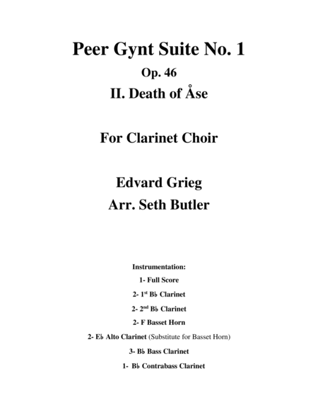 Peer Gynt Suite No. 1, II. Death of Åse image number null