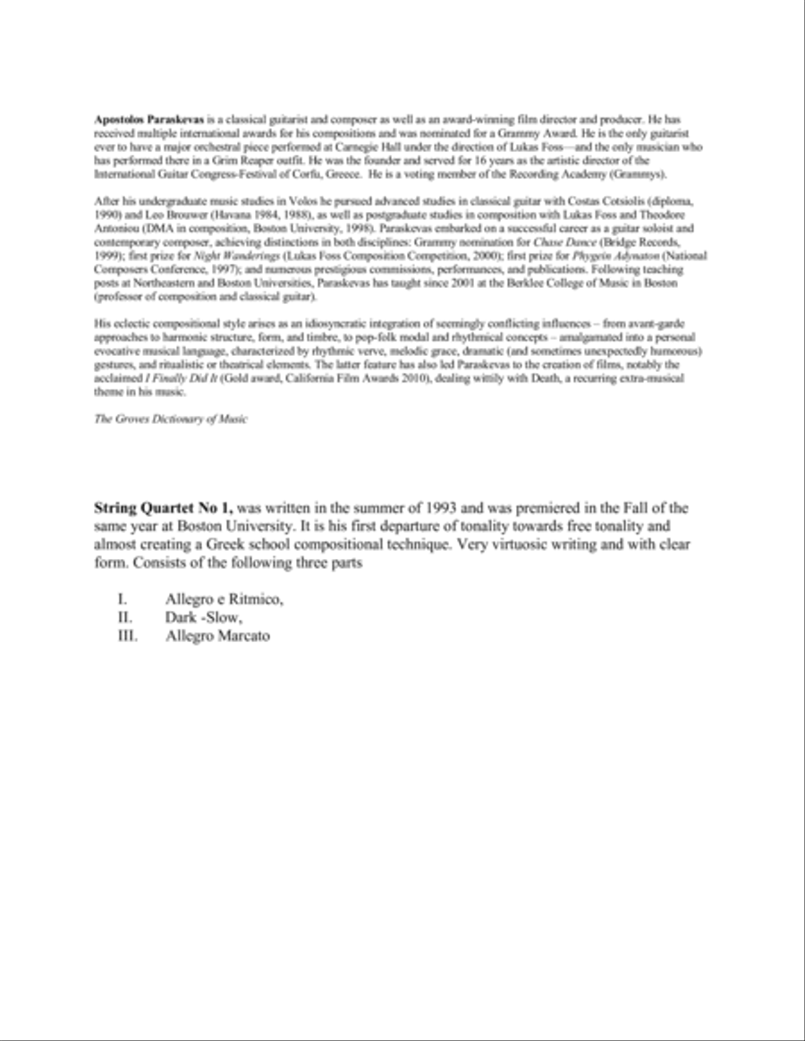 String Quartet No 1 String Quartet No 1 String Quartet scores gallery preview page 3