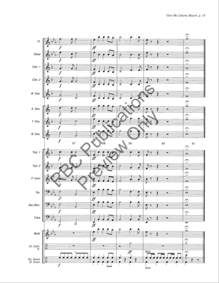Give Me Liberty March Give Me Liberty March Concert Band scores gallery preview page 18