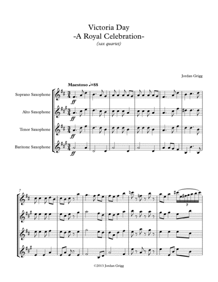 Victoria Day – A Royal Celebration (sax quartet) image number null