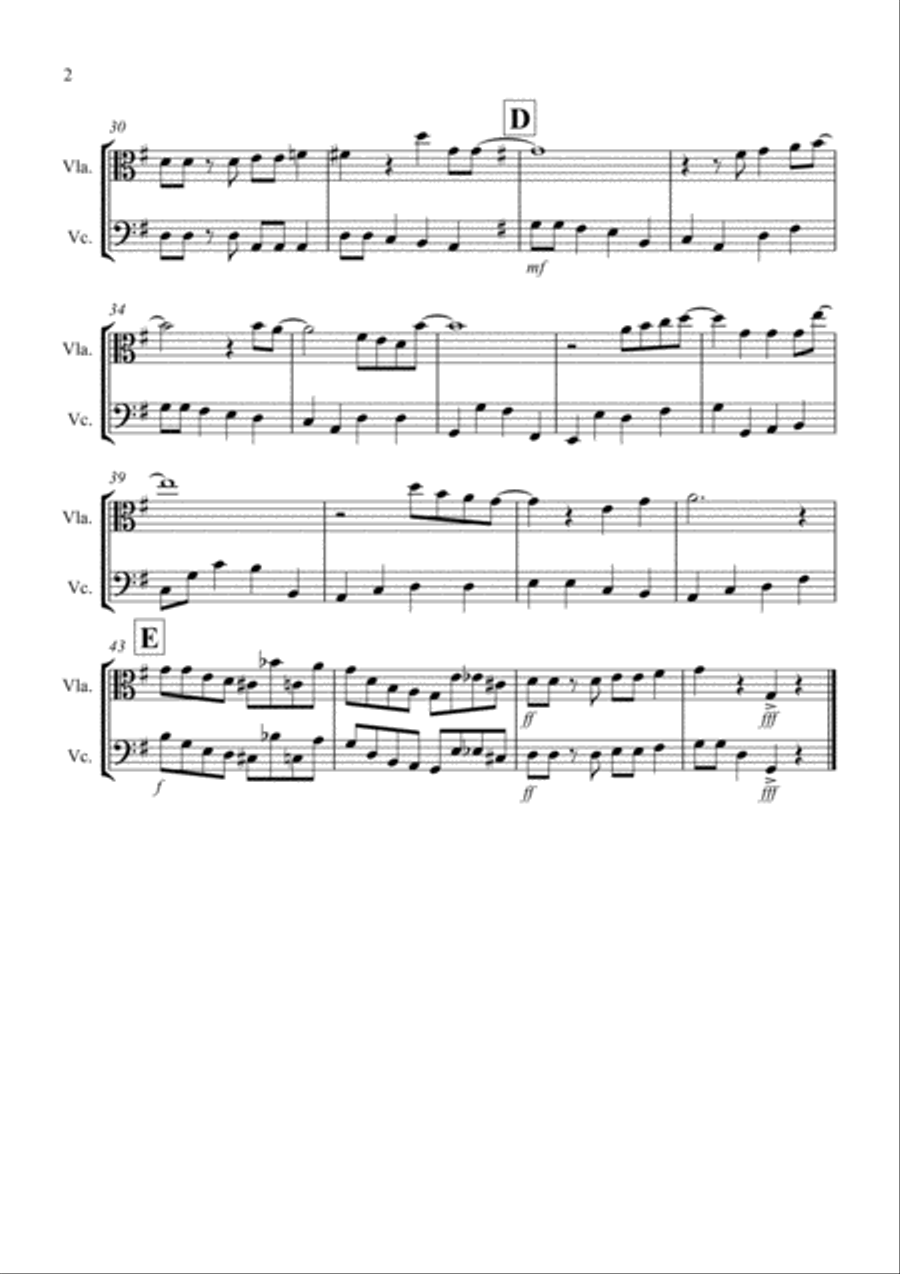 Beyond The Sea Beyond The Sea String Duet scores gallery preview page 2
