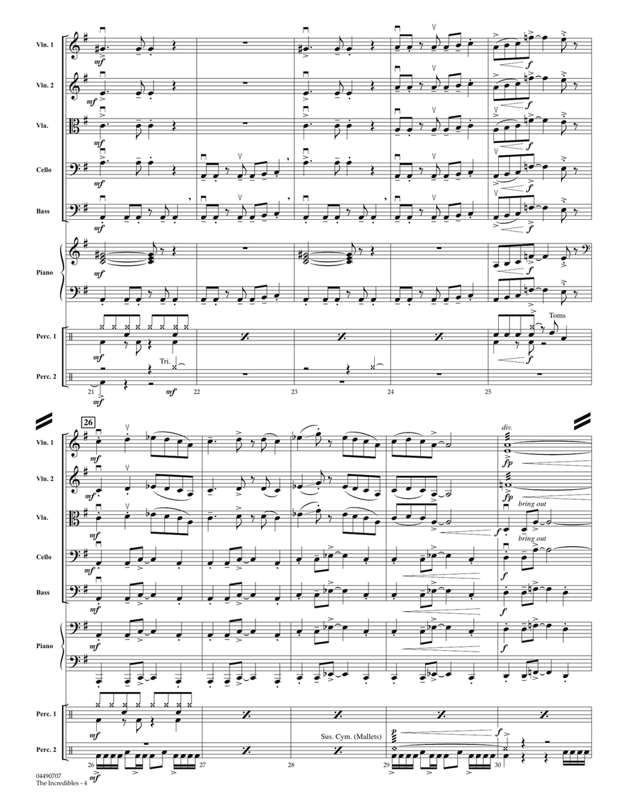 The Incredibles - Full Score Orchestra scores gallery preview page 4