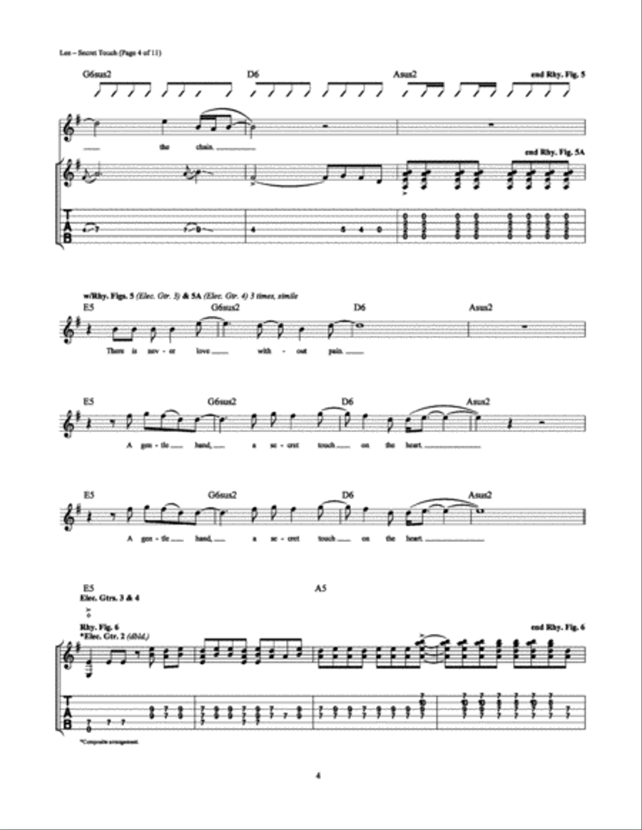Secret Touch Secret Touch Electric Guitar scores gallery preview page 4