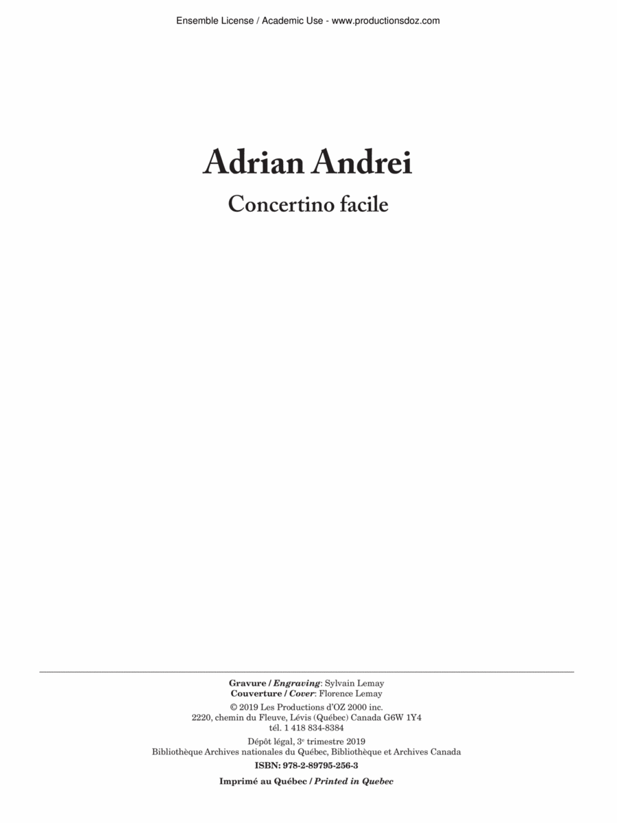 Concertino facile Concertino facile Score scores gallery preview page 1