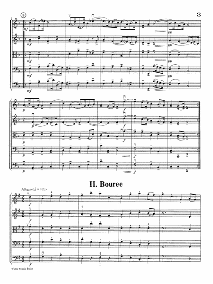 Water Music Suite: Score String Orchestra scores gallery preview page 3