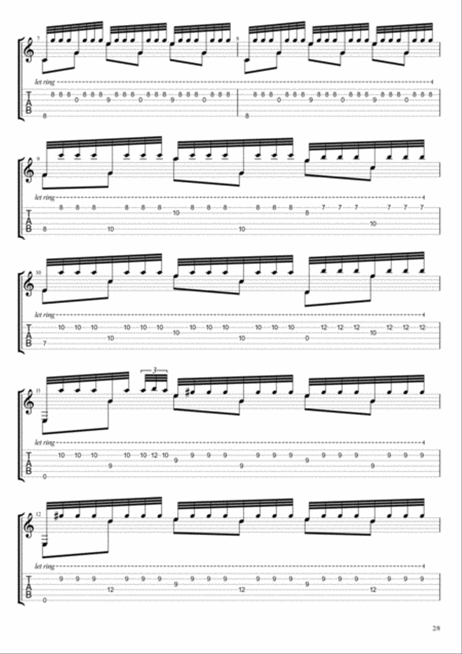 Recuerdos Del La Alhambra Acoustic Guitar scores gallery preview page 2