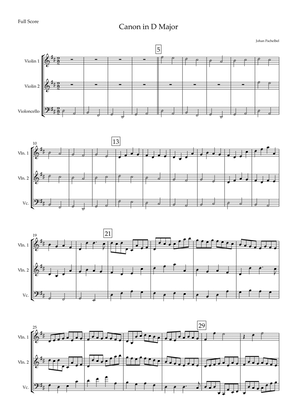 Book cover for Canon in D Major (Johann Pachelbel) for String Trio