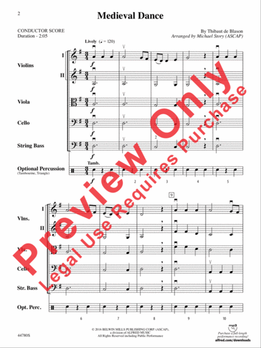 Medieval Dance String Orchestra scores gallery preview page 11