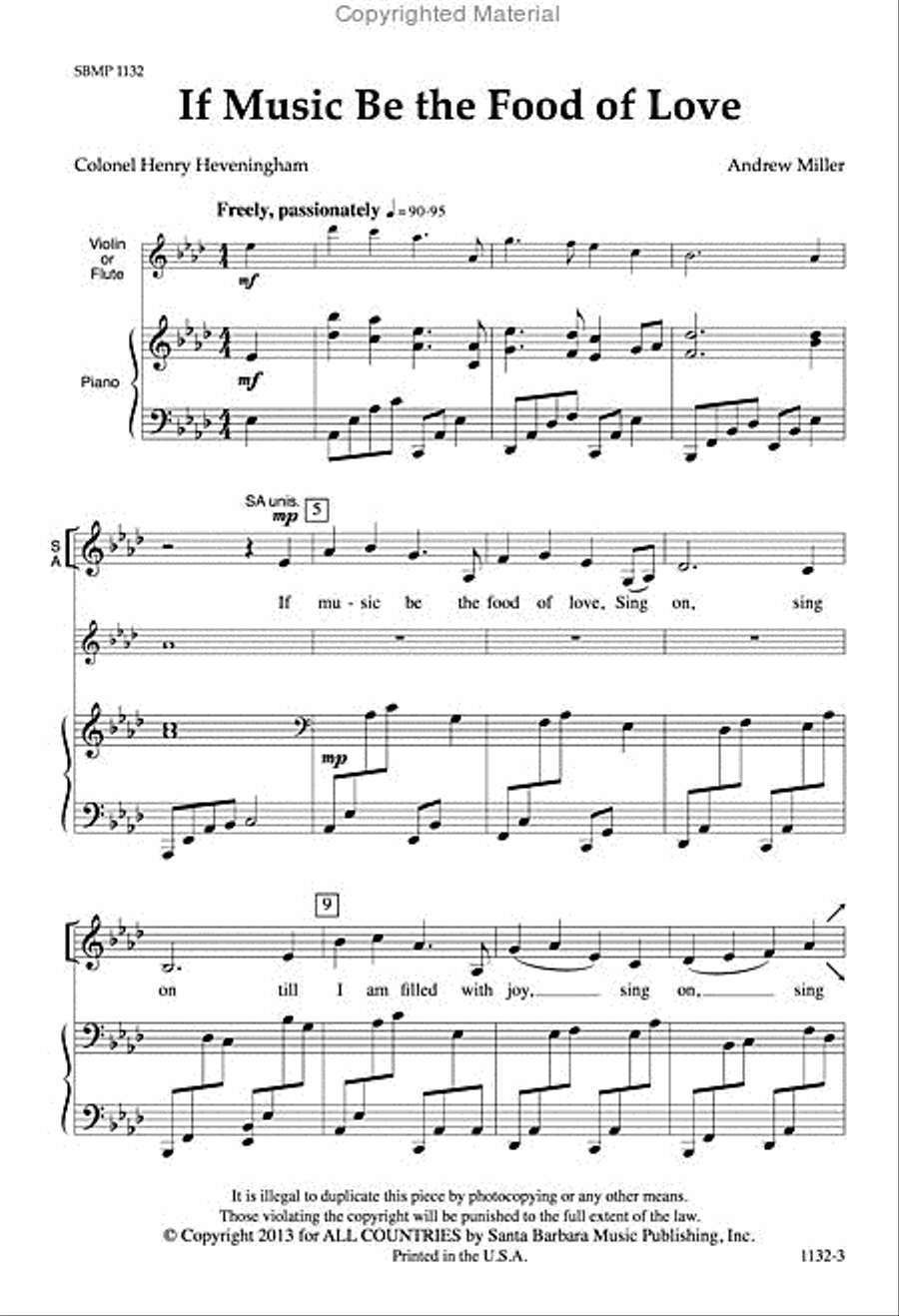 If Music Be the Food of Love SA scores gallery preview page 2