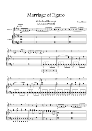 Violin II EXCERPT - Mozart - Marriage of Figaro (with PIANO)