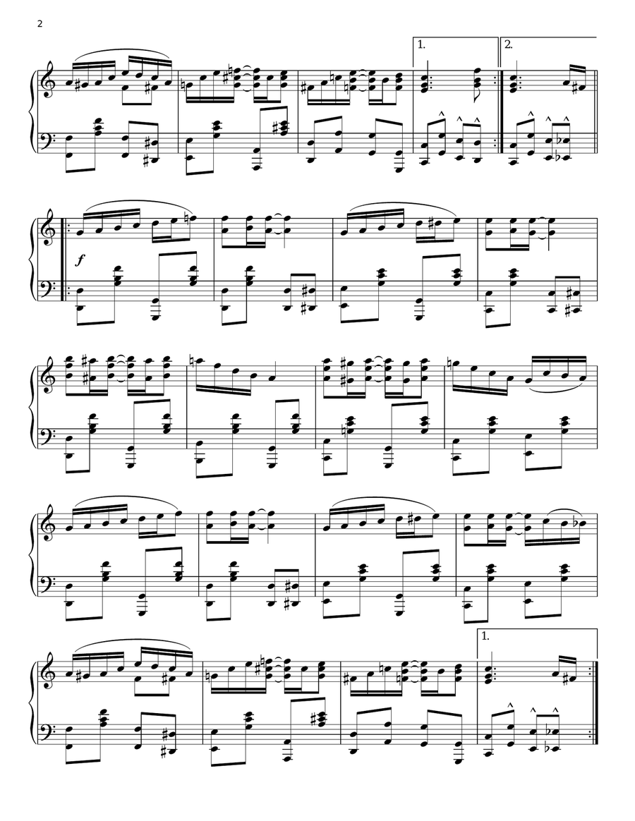 Felicity Rag Piano Solo scores gallery preview page 2