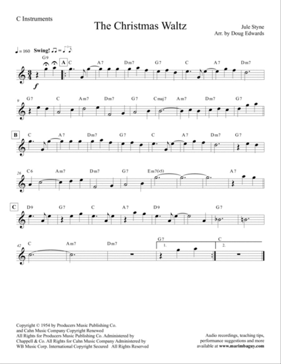 The Christmas Waltz Large Ensemble scores gallery preview page 5
