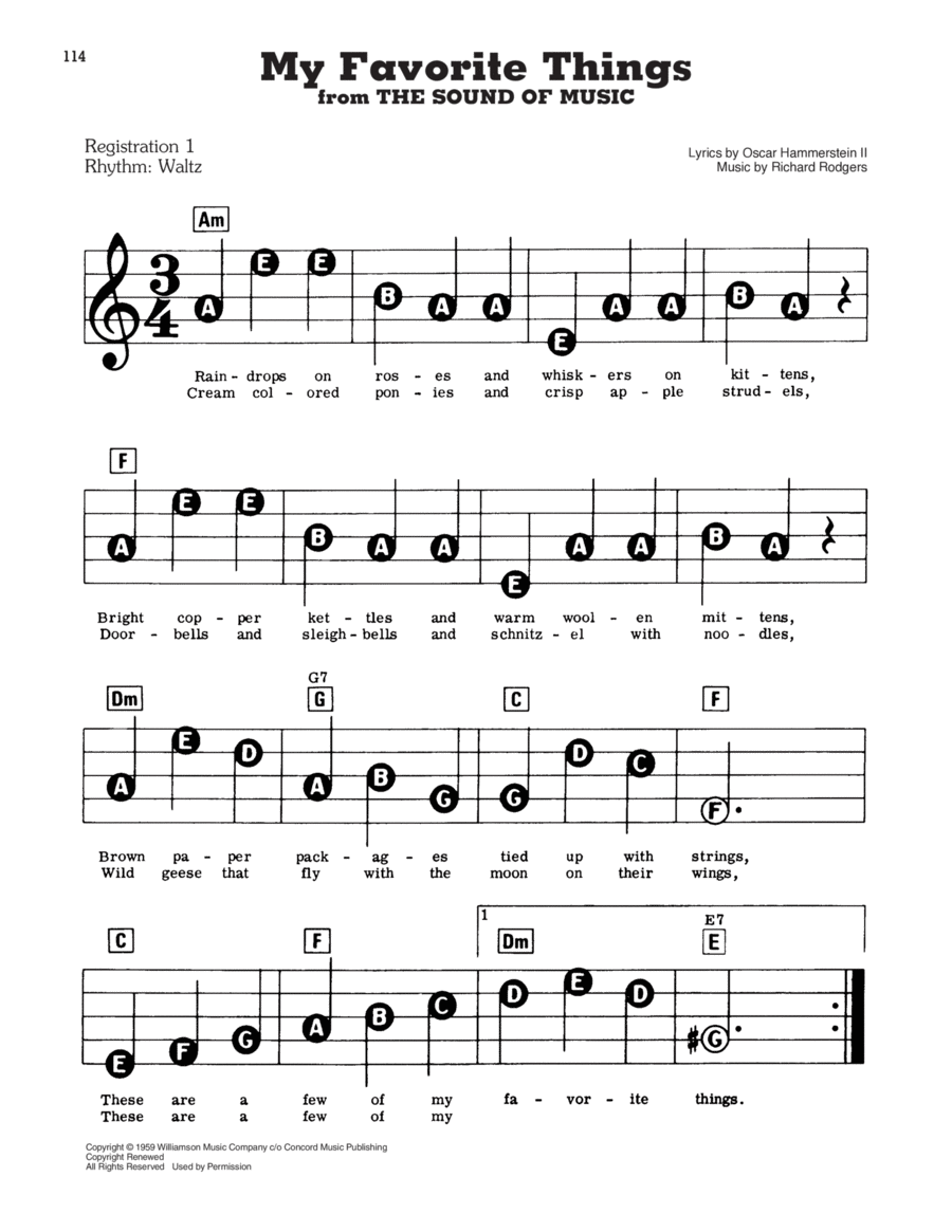 My Favorite Things Voice scores gallery preview page 1