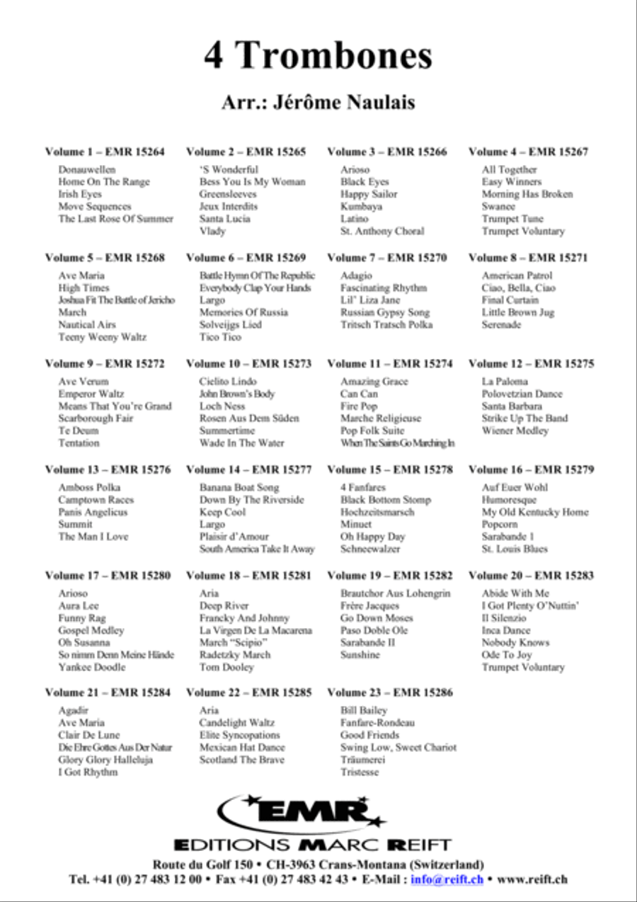 4 Trombones Vol. 7 Trombone Quartet scores gallery preview page 8