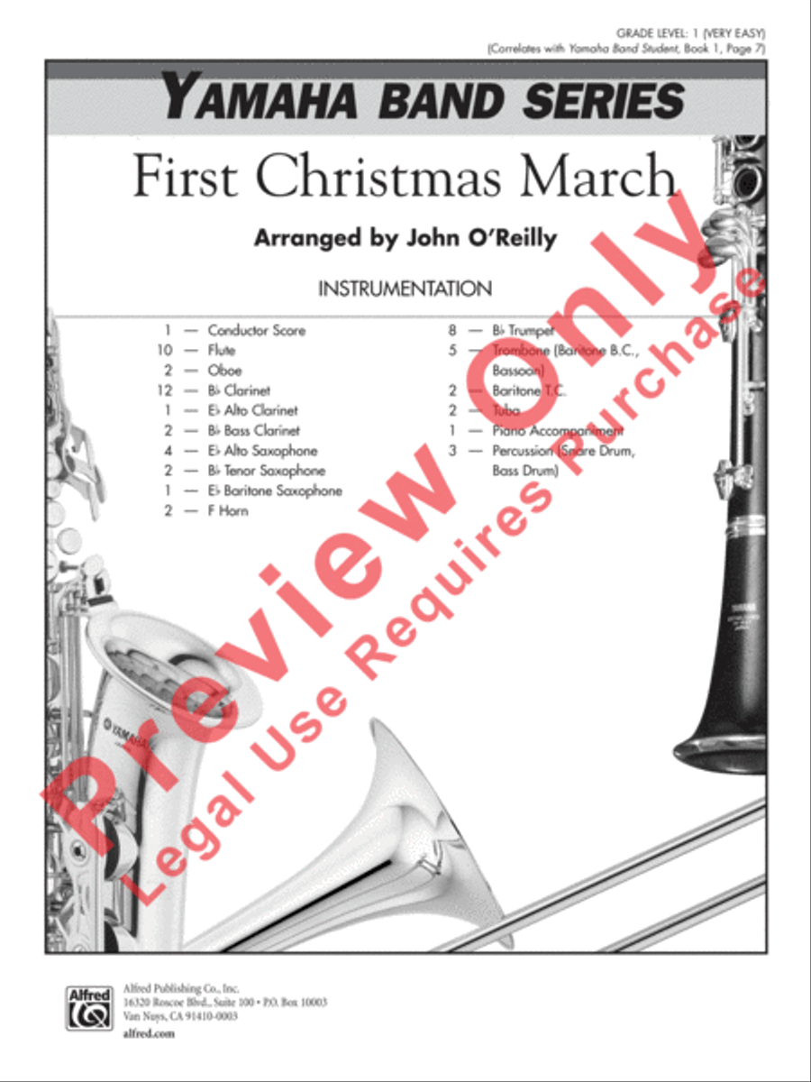 First Christmas March Concert Band scores gallery preview page 2