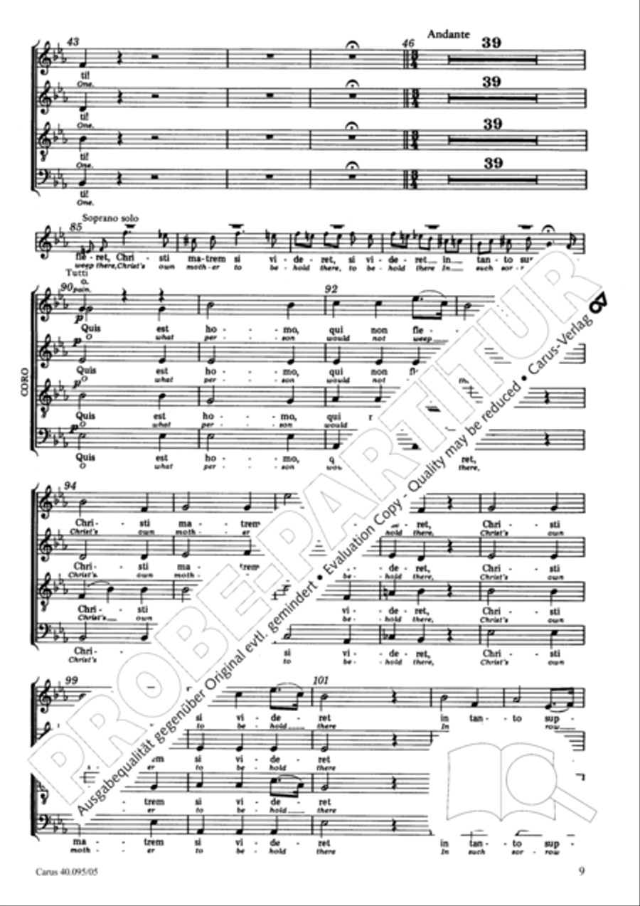 The Seven Words (Die Sieben Worte) 4-Part scores gallery preview page 10