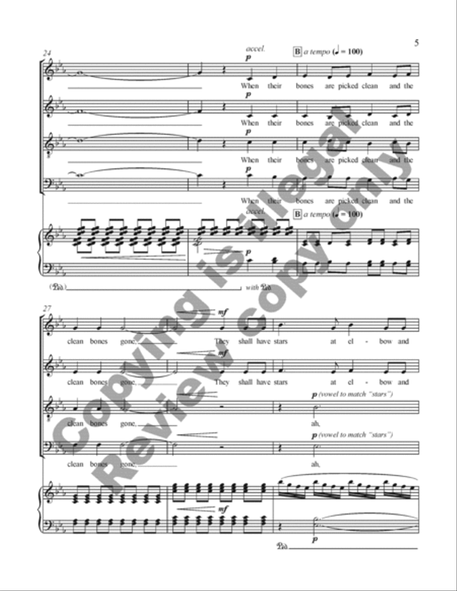And Death Shall Have No Dominion 4-Part scores gallery preview page 5