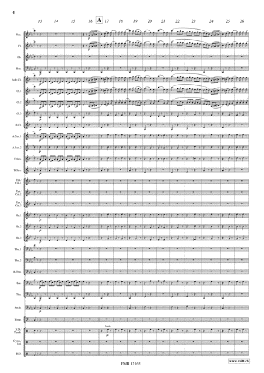 Grande Tarantella Concert Band scores gallery preview page 5