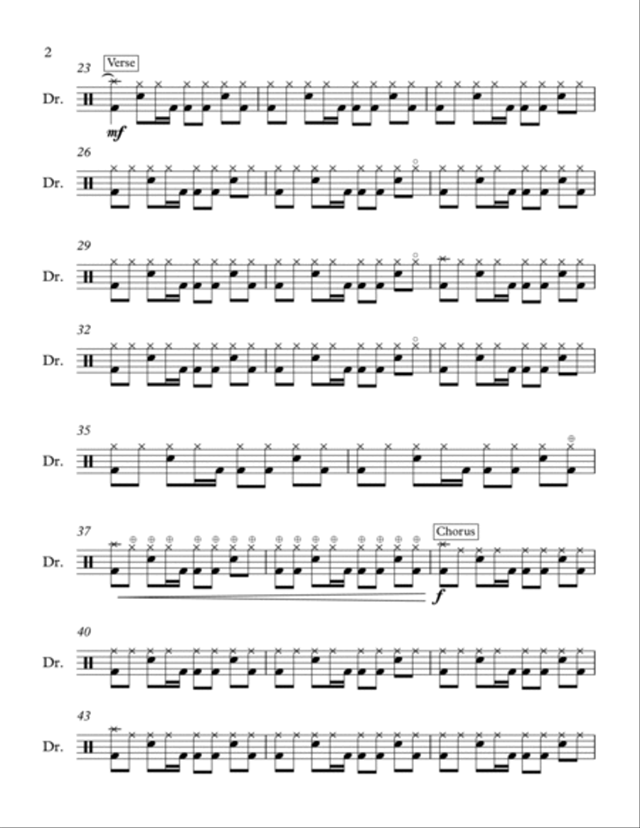 Creep Drum Set scores gallery preview page 2