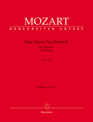Book cover for Eine kleine Nachtmusik for Strings and Winds G major KV 525