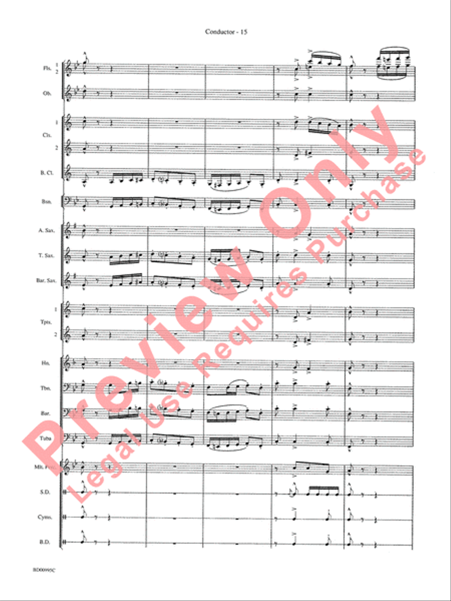 Rolling Thunder (Concert March) Concert Band scores gallery preview page 18