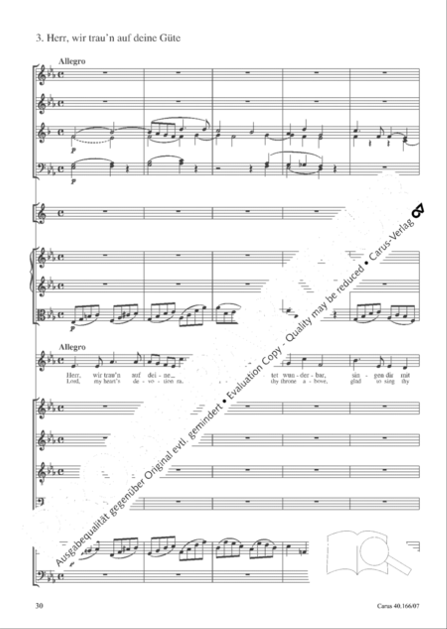 Hymn; Three sacred songs; fugue (Hymne; Drei geistliche Lieder und Fuge) Orchestra scores gallery preview page 31