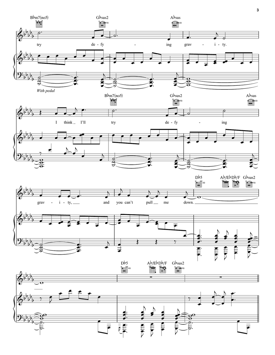 Defying Gravity (from Wicked) Guitar scores gallery preview page 3