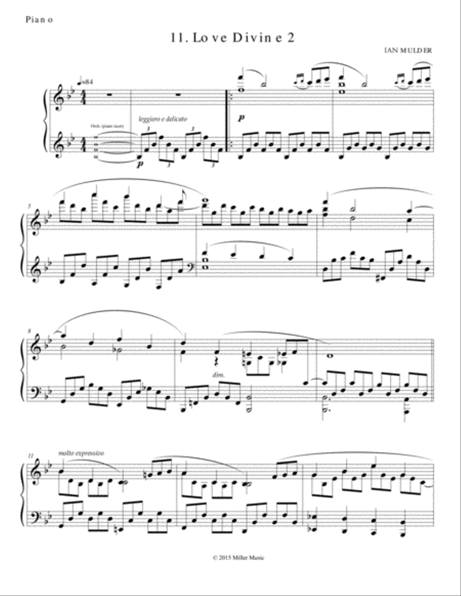 Love Divine 2 Piano Solo scores gallery preview page 1