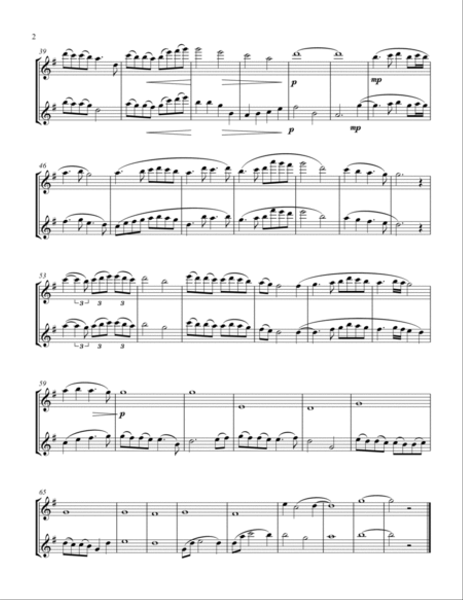 In the Bleak Midwinter Flute Duet scores gallery preview page 3