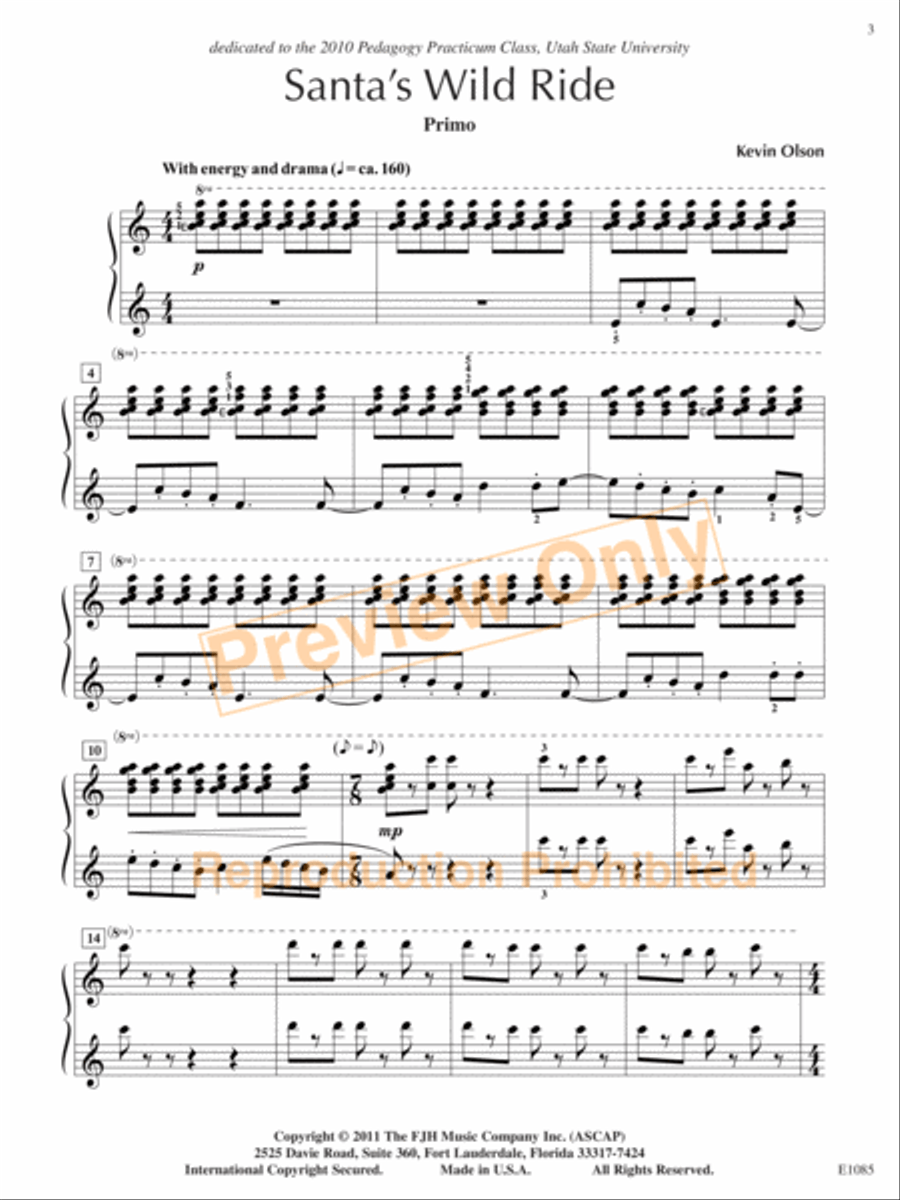 Santa's Wild Ride (NFMC) Santa's Wild Ride (NFMC) Piano Solo scores gallery preview page 4