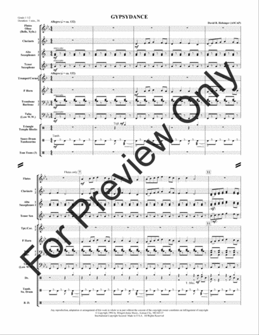 Gypsydance Concert Band scores gallery preview page 4