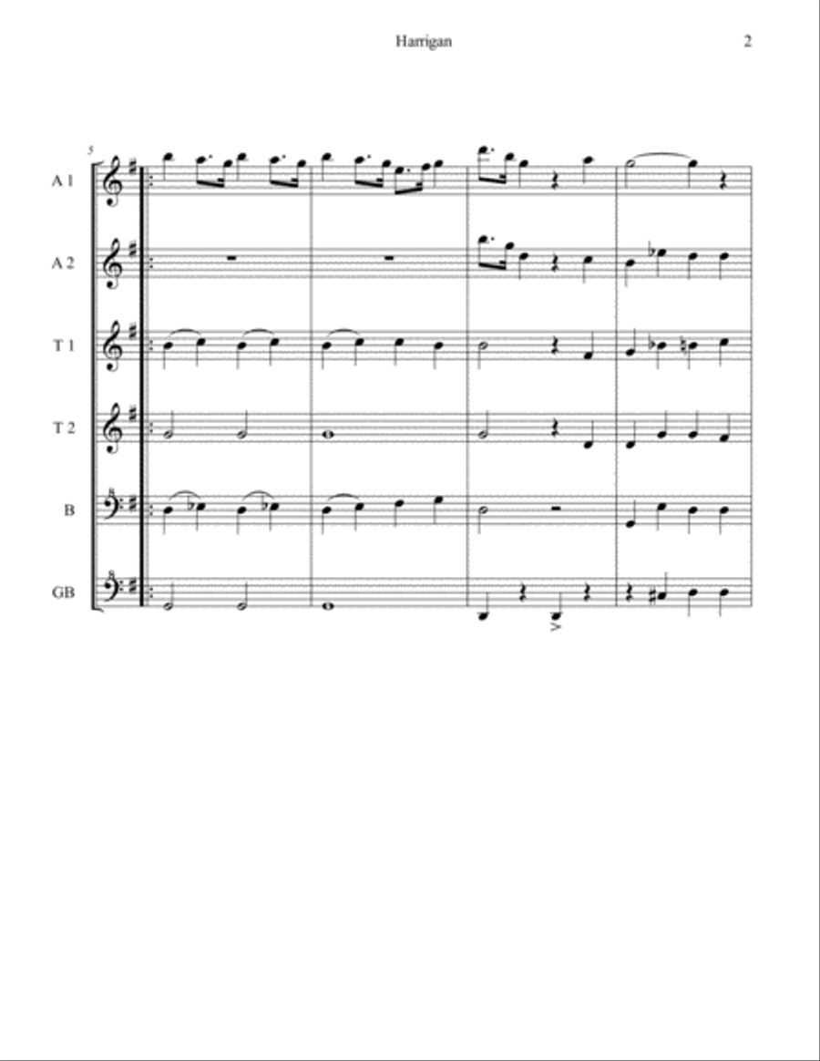 Harrigan for Recorder Sextet Recorder scores gallery preview page 4