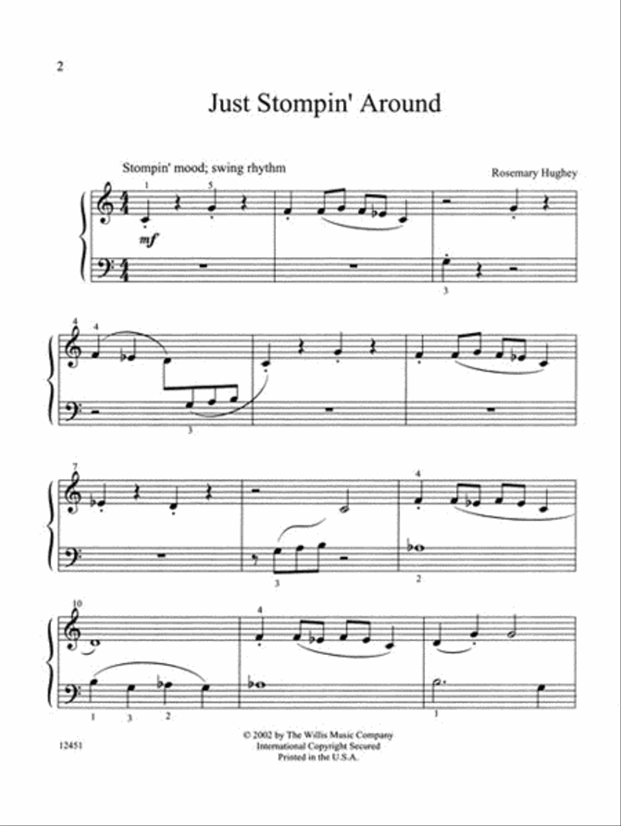 Just Stompin' Around Just Stompin' Around Easy Piano scores gallery preview page 2