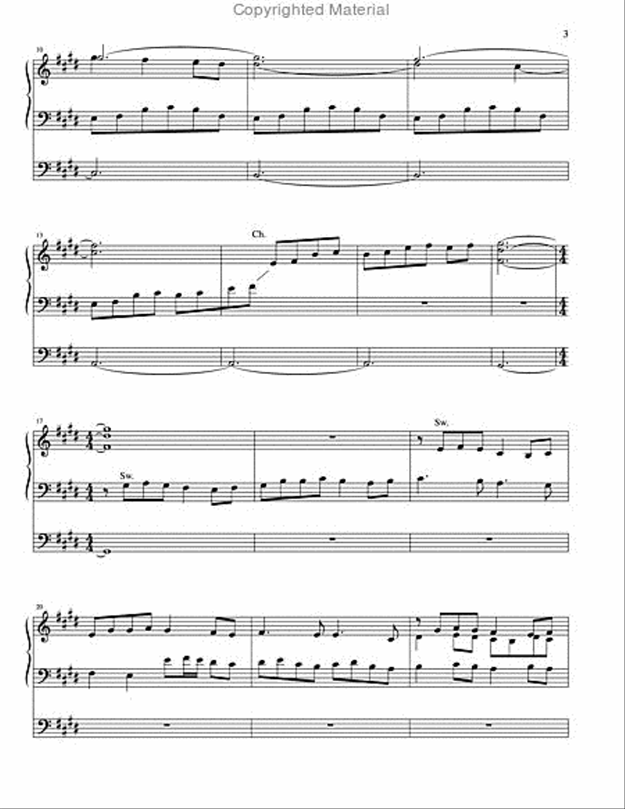A Wreath of Carols for Christmastide Organ scores gallery preview page 3