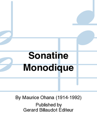 Book cover for Sonatine Monodique