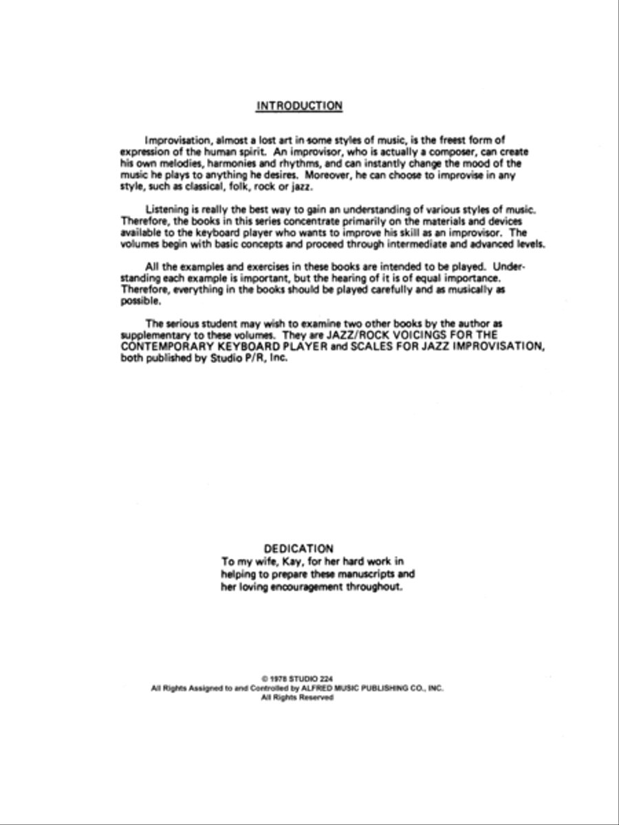 Jazz Improvisation For Keyboard Players - Complete Edition Piano Method scores gallery preview page 3