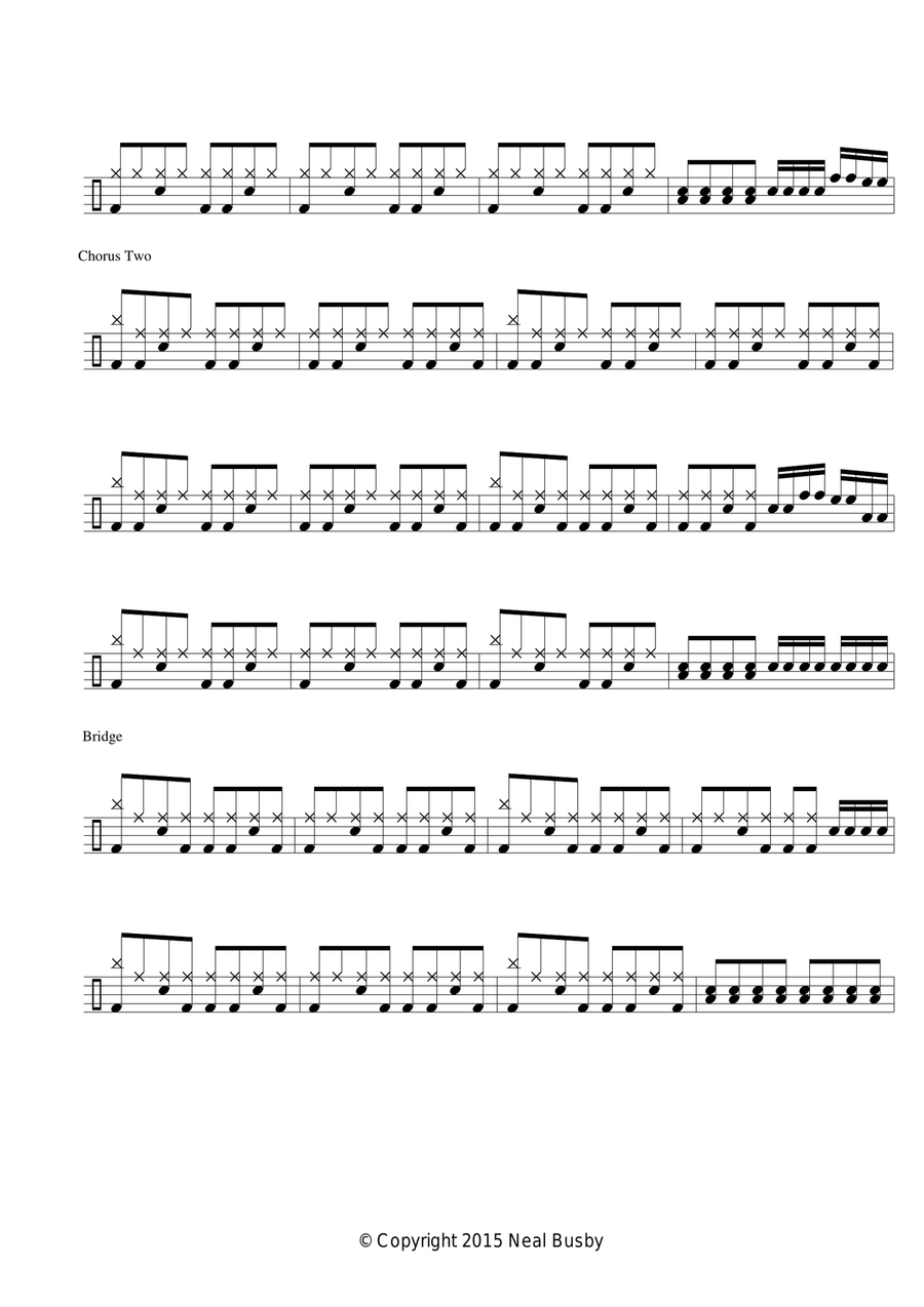 Ultraviolet - full beginner and advanced drum charts and MP3 with/without drums Drum Set scores gallery preview page 2