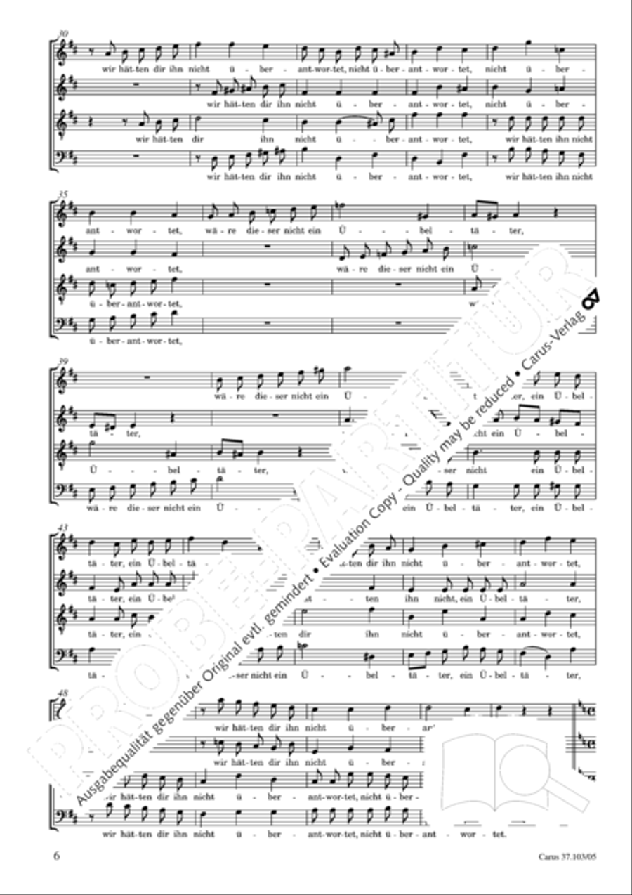 St. John Passion (Johannes-Passion) SSATB scores gallery preview page 7
