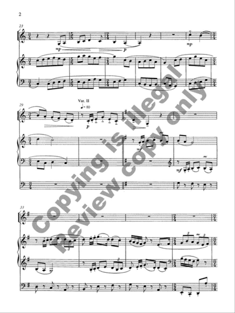 Variations on Divinum mysterium Horn scores gallery preview page 4