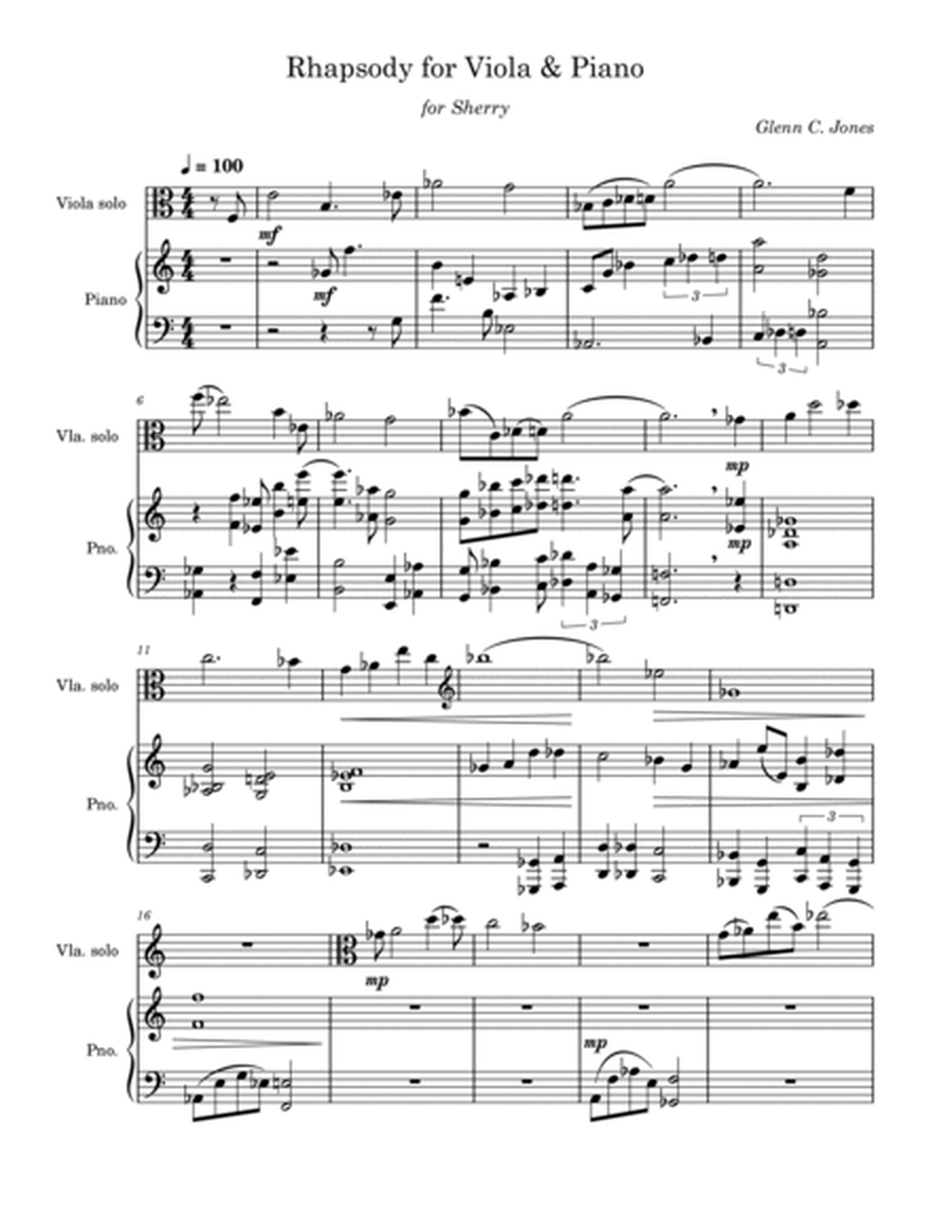 Rhapsody for Viola and Piano image number null
