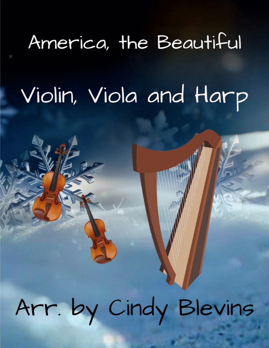 America, the Beautiful, for Violin, Viola and Harp Harp scores gallery preview page 1