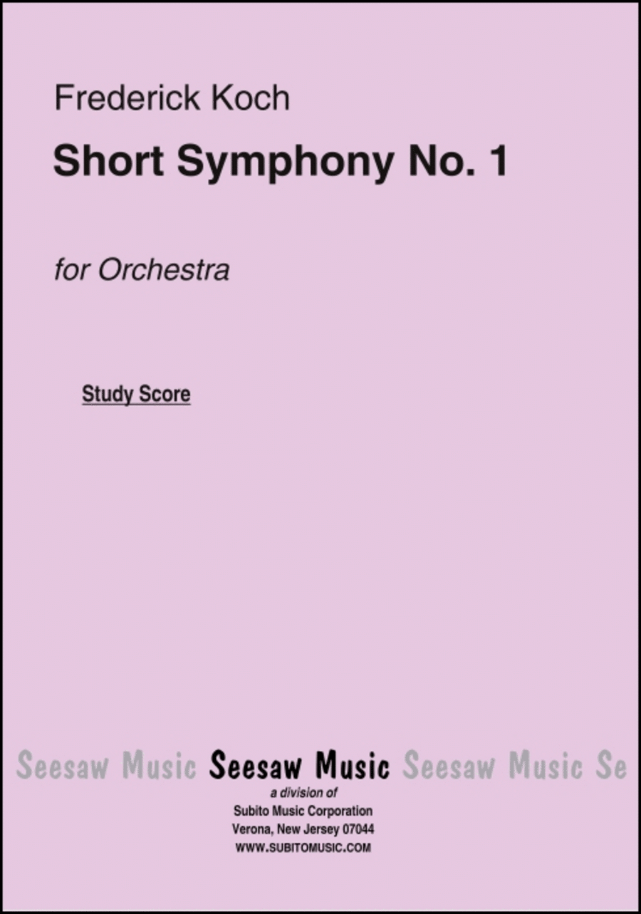 Short Symphony No. 1 Study Score scores gallery preview page 1