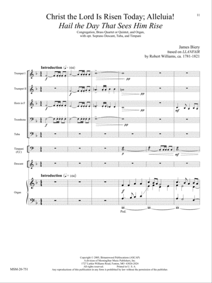 Festive Hymn Settings for Congregational Singing Set 2: Easter/General image number null